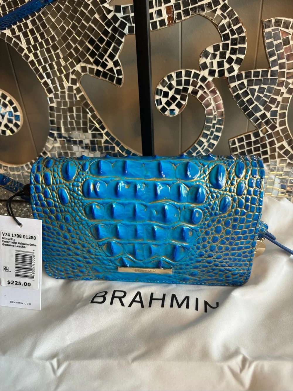 💕Brahmin Minuette Electric Indigo‎ Ombré Crossbody Bag